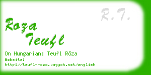 roza teufl business card